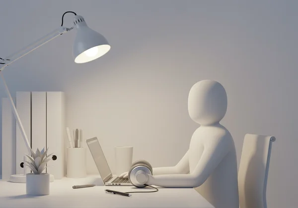 Person thriving in a calm, supportive, optimized environment