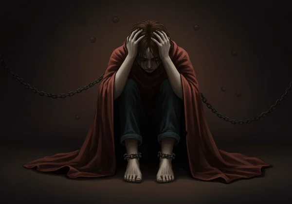 Exhausted person showing signs of autistic burnout