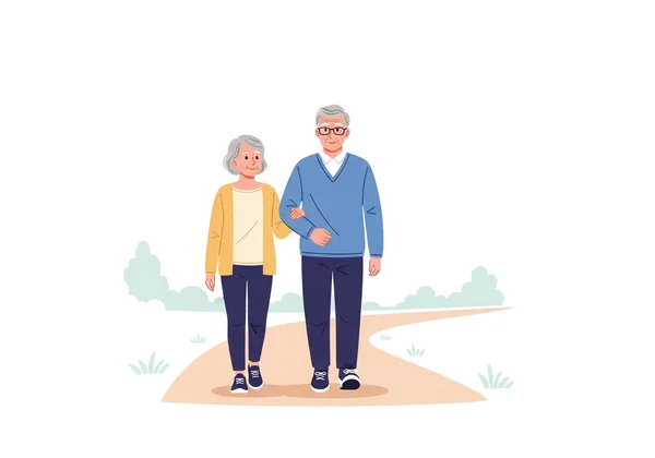 Parent and adult child walking together as allies