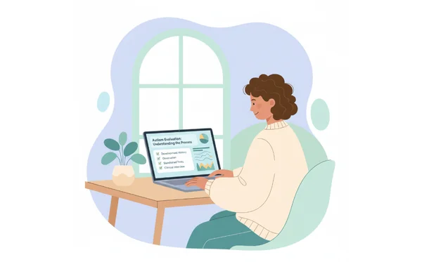 Person reviewing autism evaluation information