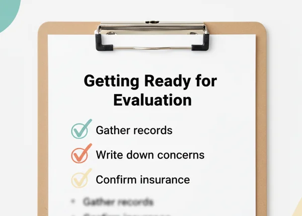 Checklist for autism evaluation preparation