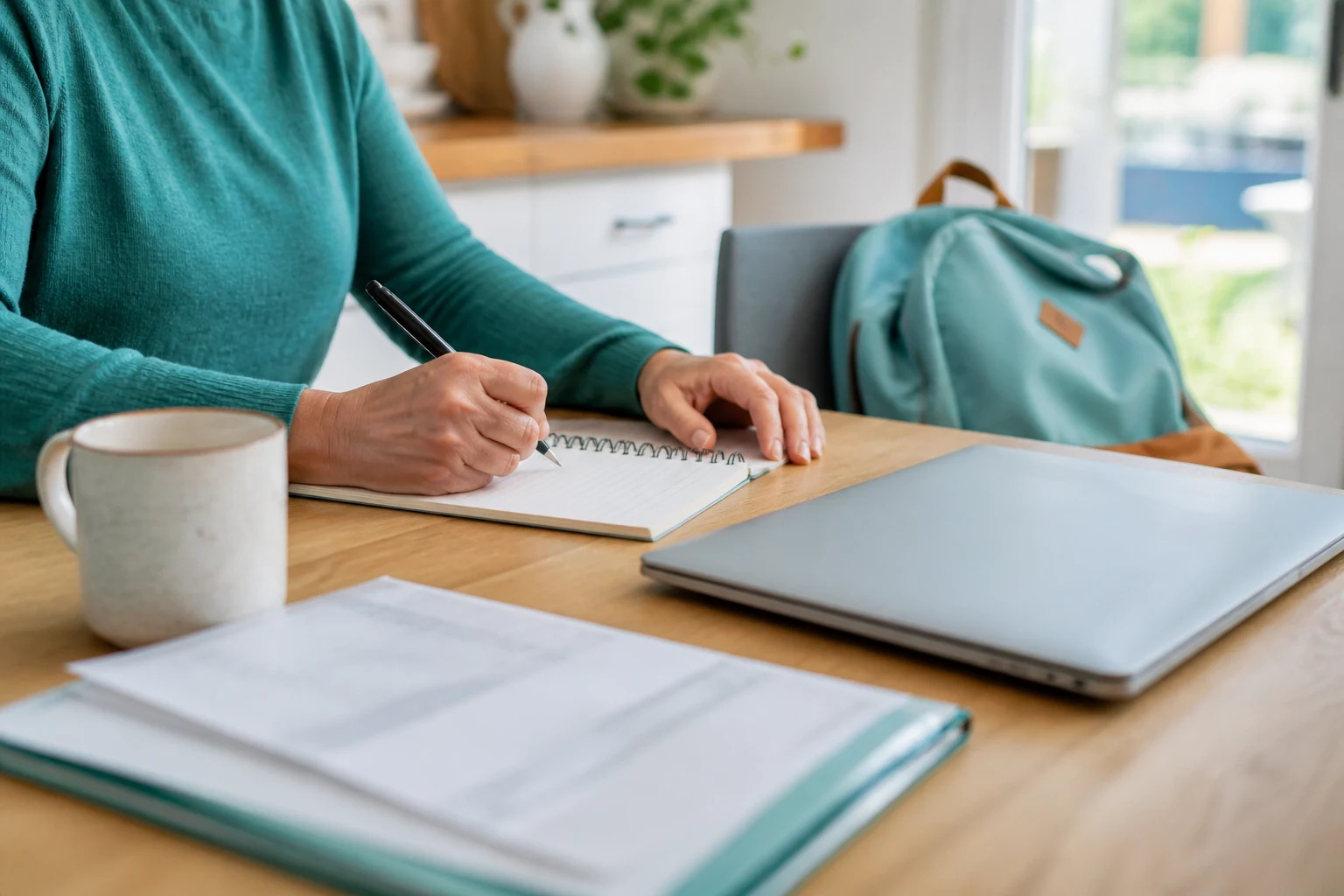 Parent reviewing teen notes